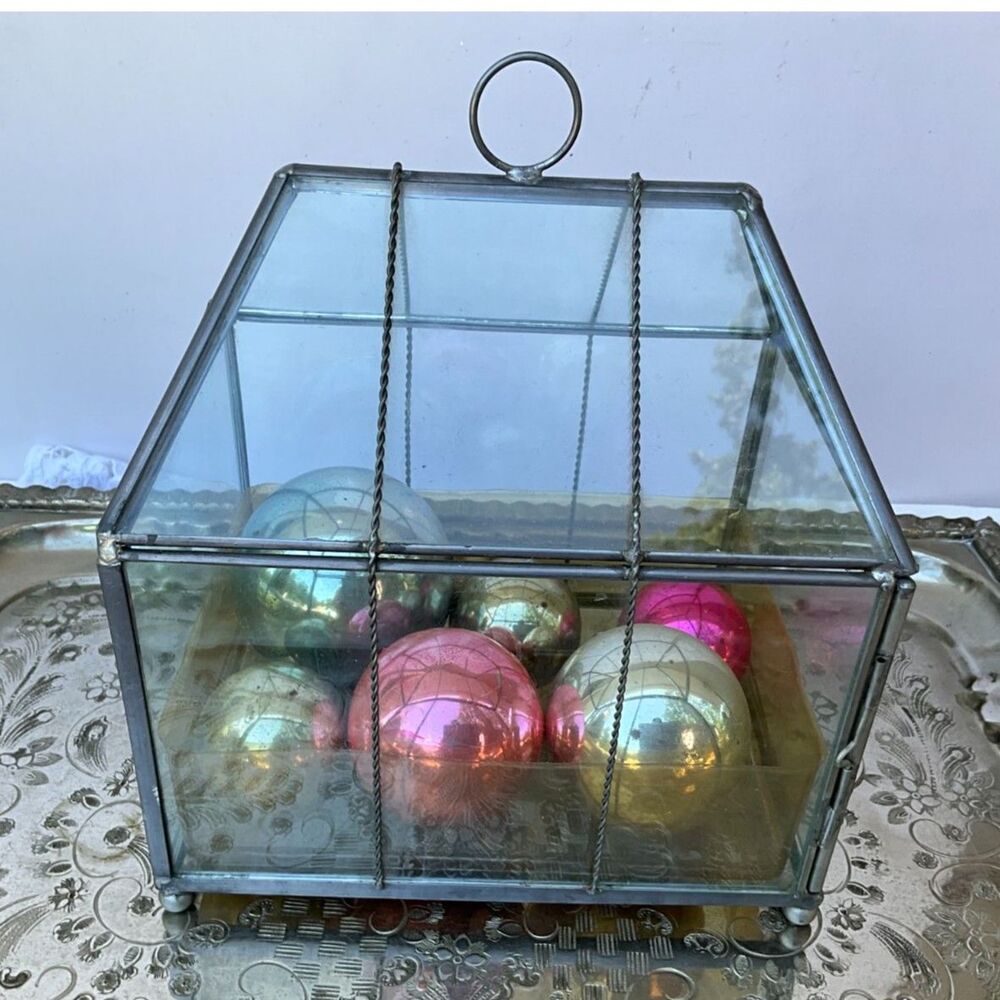 Vintage glass display greenhouse terrarium beautiful must see